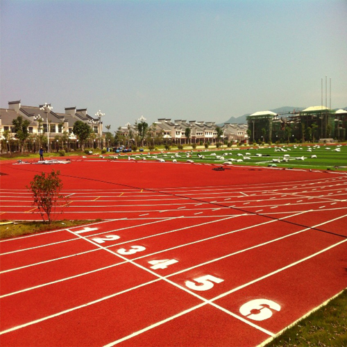 重庆市大渡口区旅游学校透气式塑胶田径场